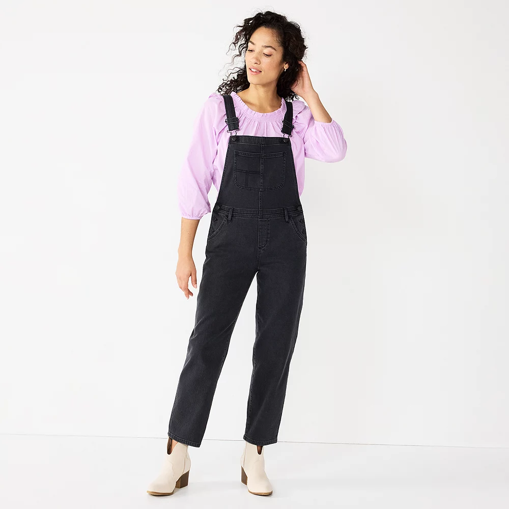 Women's Sonoma Goods For Life® Cropped Jean Overalls 5 Women's Sonoma Goods For Life® Cropped Jean Overalls - Image 3