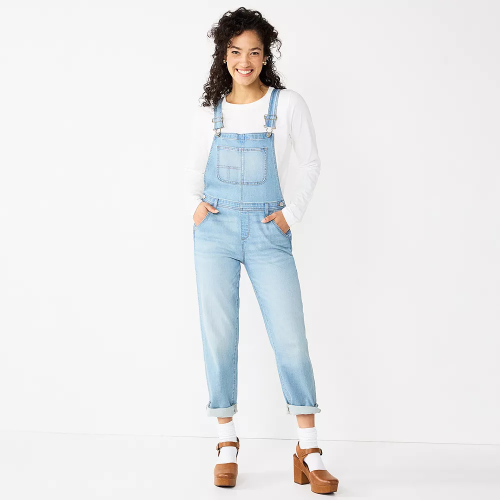 Women's Sonoma Goods For Life® Cropped Jean Overalls 3 Women's Sonoma Goods For Life® Cropped Jean Overalls