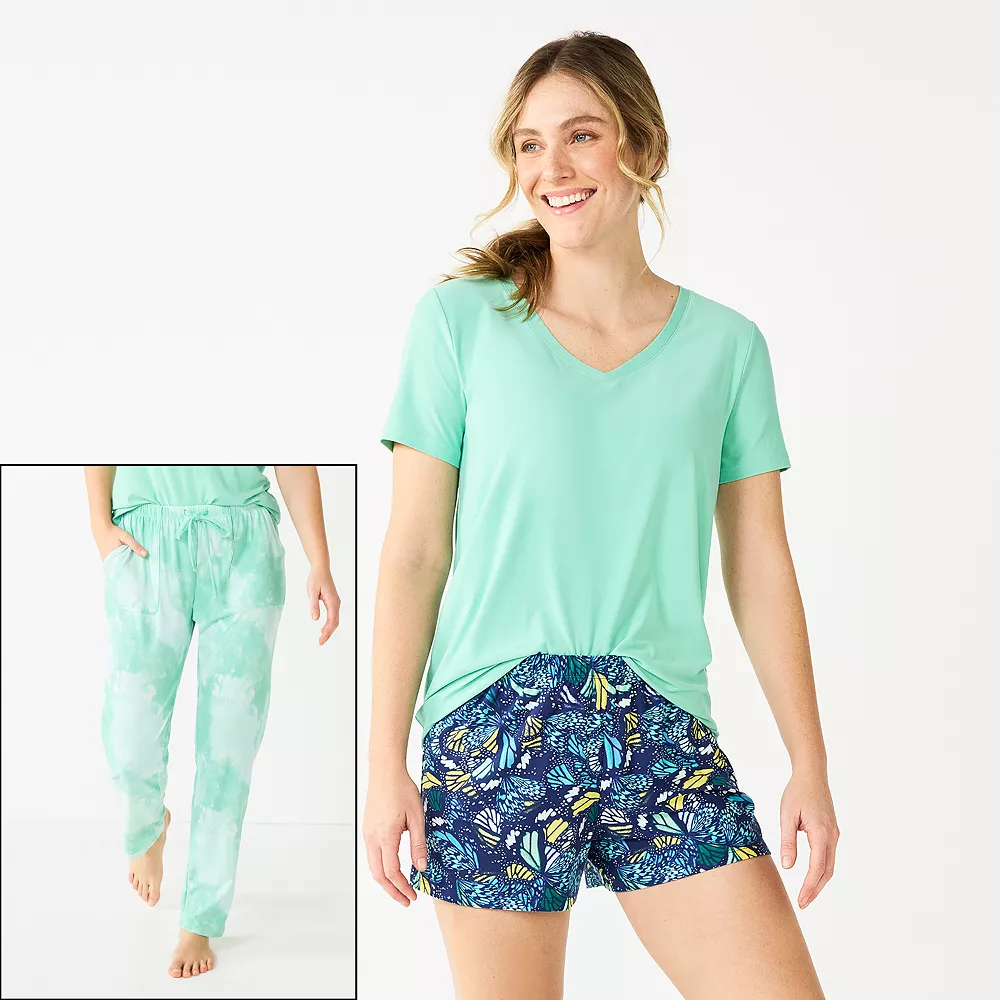 Women's Sonoma Goods For Life® 3-piece Pajama Top, Pajama Shorts & Pajama Pants Sleep Set 9 Women's Sonoma Goods For Life® 3-piece Pajama Top, Pajama Shorts & Pajama Pants Sleep Set - Image 7