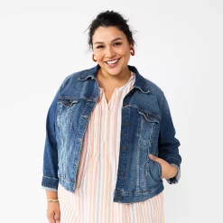 Plus Size Sonoma Goods For Life® Premium Denim Jacket 8 Plus Size Sonoma Goods For Life® Premium Denim Jacket -Sonoma Clothing Store 5920754 Dark Wash