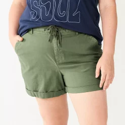 Plus Size Sonoma Goods For Life® Utility Shorts -Sonoma Clothing Store 5926948 Olive