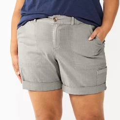 Plus Size Sonoma Goods For Life® Comfort Waist Utility Bermuda Shorts