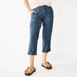 Women's Sonoma Goods For Life® Cargo Utility Capri Pants -Sonoma Clothing Store 5928818 Blue