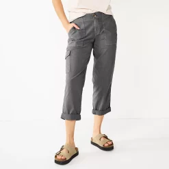 Women's Sonoma Goods For Life® Cargo Utility Capri Pants -Sonoma Clothing Store 5928818 Dark Gray