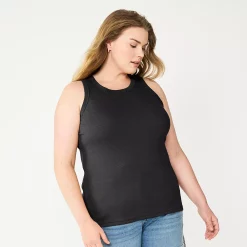 Plus Size Sonoma Goods For Life® High Neck Layering Tank 13 Plus Size Sonoma Goods For Life® High Neck Layering Tank -Sonoma Clothing Store 5955408 Black