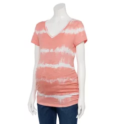 Maternity Sonoma Goods For Life® Essential V-Neck Tee -Sonoma Clothing Store 6120474 Coral Dye