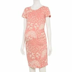 Maternity Sonoma Goods For Life® Everyday T-Shirt Dress -Sonoma Clothing Store 6120641 Pink Floral