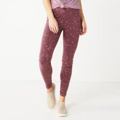 Women's Sonoma Goods For Life® Midrise Leggings -Sonoma Clothing Store 6120748 Plum Geo Floral